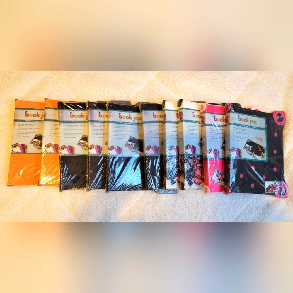 NWT (10) Book Jax stretchable book covers.